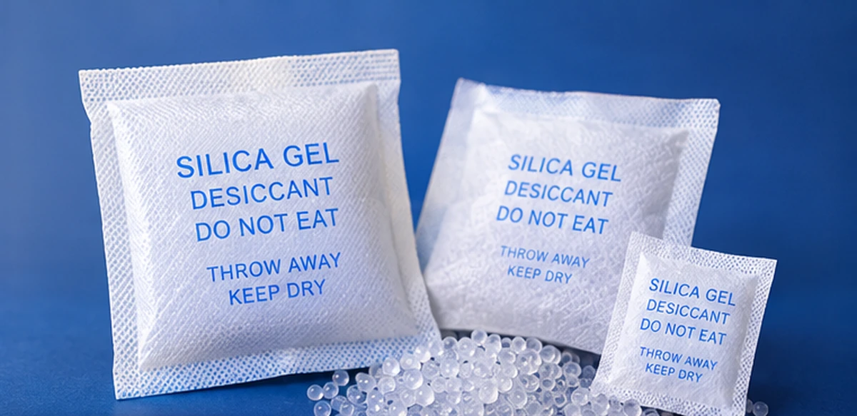 Silica gel desiccant sachet